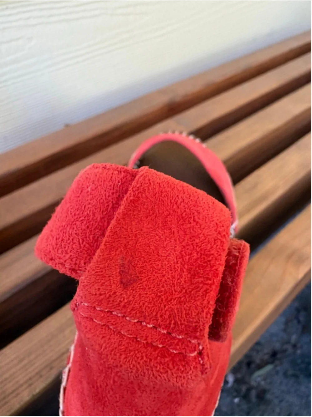 Franco Sarto Clemens Espadrille Wedge Sandals Cherry Red Suede Size 6M
